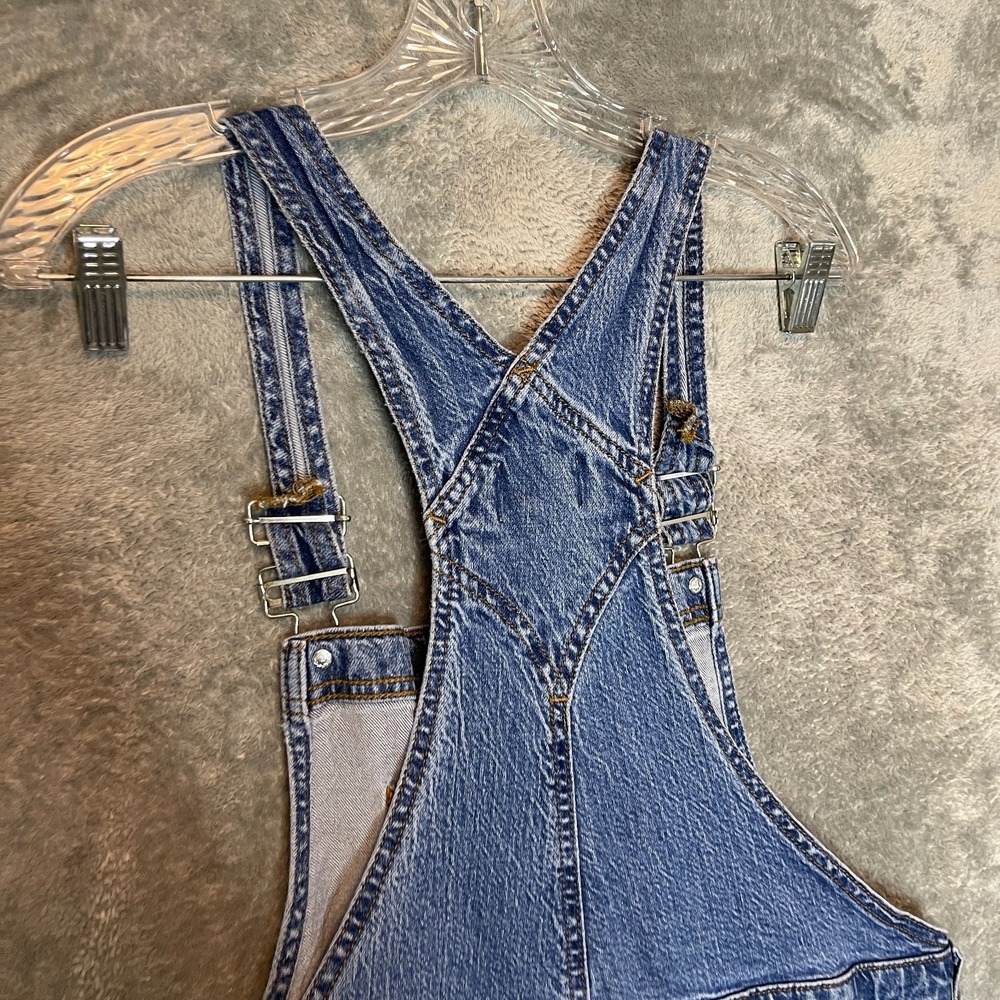 Universal Thread Women Denim Bib Overalls 14 Tapered 90s Grunge Y2K Effortless - Picture 5 of 12
